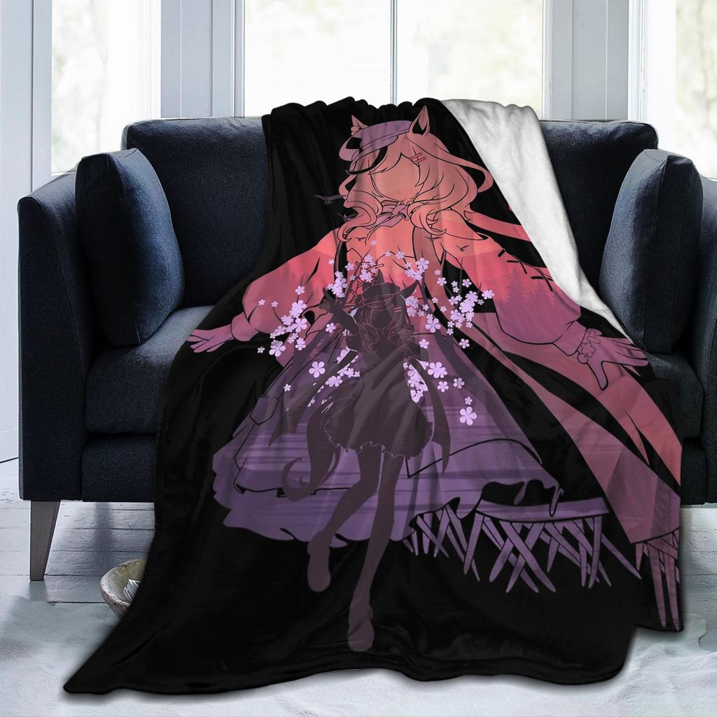 Плед Matikanetannhauser Uma Musume Коралловый Флис Плюшевый Текстиль Декор Дышащий Мягкий Плед для Кровати Путешествий Покрывало