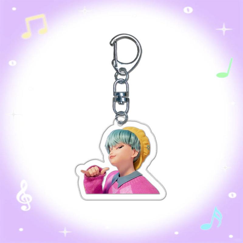 Cartoon Animation Movie Transparent Acrylic Pendant KPOP Girl Group Schoolbag Accessories Exquisite Gift Pendant