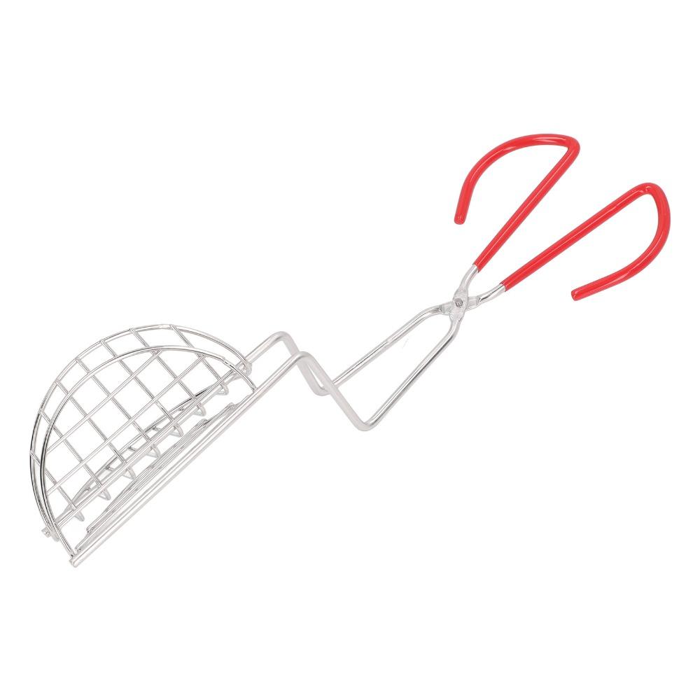 Portable Tortilla Press Maker Silver Taco Shell Holder Durable Taco Fryer Tongs Kitchen