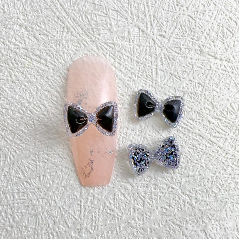 30 шт./пакет Светящиеся Супер Вспышка 3D Бант Ювелирные Изделия для Нейл-Арта Милый Бант Украшение для Ногтей Дизайн Сделай Сам Смола Аксессуары для Нейл-Арта