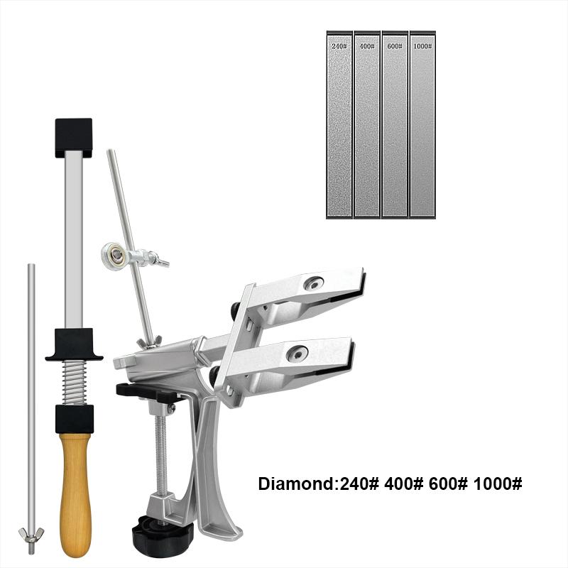 XK Fixed Angle Knife Sharpener Sharpening Stone Set Professional Knife Machine Whetstone Grinder System Diamond Kitchen Tools