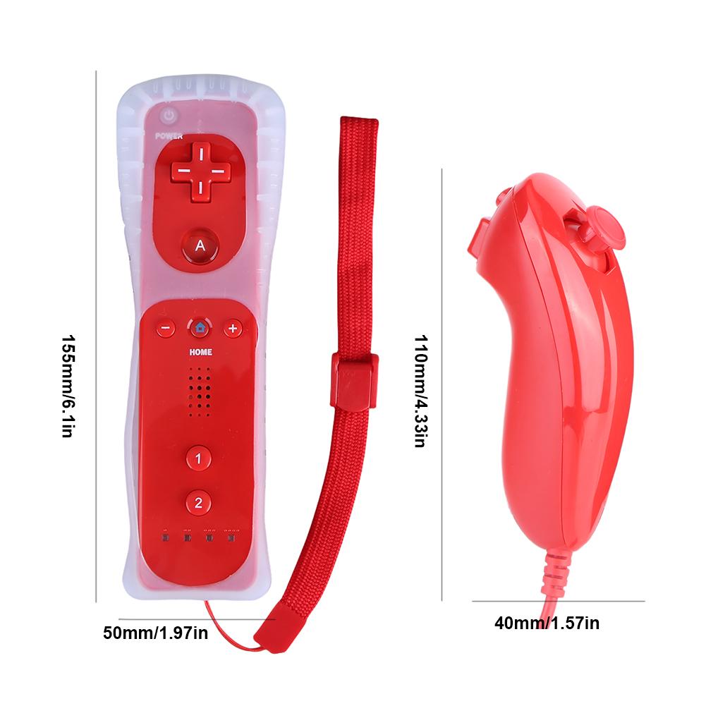 2 в 1 беспроводной пульт дистанционного управления со встроенным пультом управления Motion Plus и нунчаком для управления играми Wii/Wii U