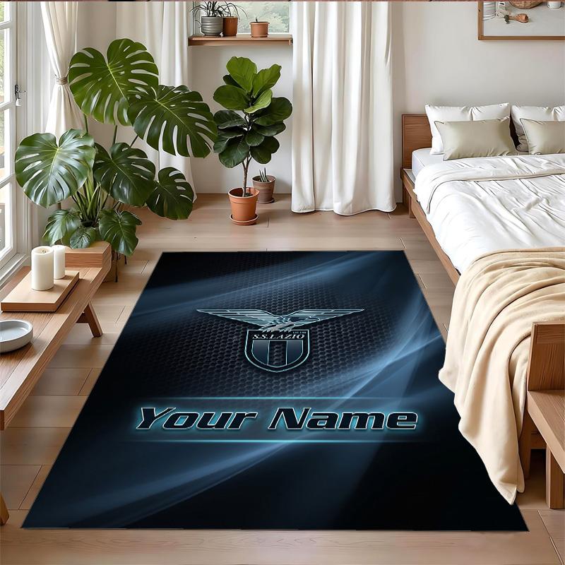 Crystal Velvet Rug Custom Name Text, Soft Non Slip Floor Mat Home DecorLazio FC