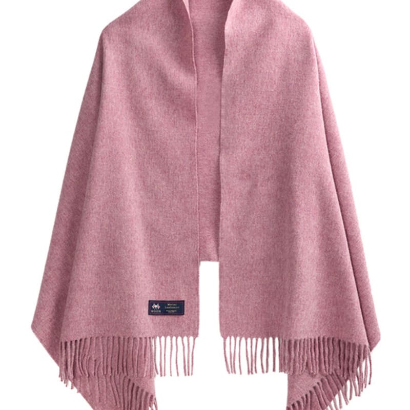 ABRAHAM MOON Merino Wool Shawl 70cm - Royal Pink