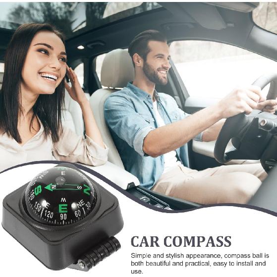 Car Dashboard Compass Ball Portable Auto Compass For Accurate Navigation For Cars Boats And Outdoor Use Compact Dashboard Ornament