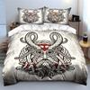 Horned Viking-inspired face. Bedding sets Duvet cover sets Duvet covers Pillowcases(1 * Duvet Cover 2 * Pillowcases without duvet insert)