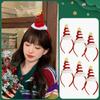 Christmas Santa Rudolph Headband Christmas Party Supplies Home Party 6 Pieces, F Set