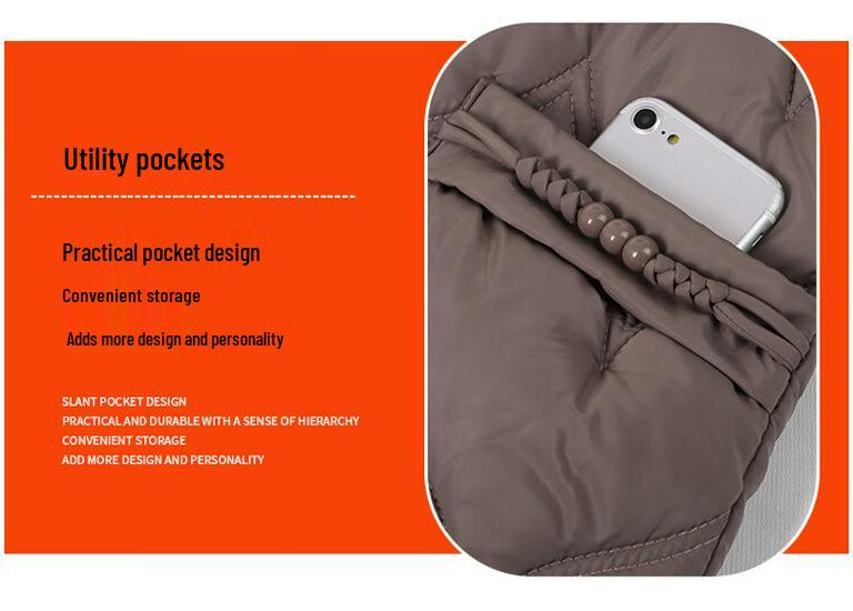 TUCANO Women's Thickened Hooded Thermal Cotton Jacket