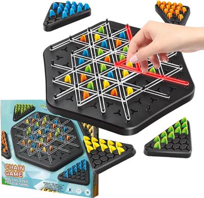 Игра Triggle, игра Triggle с резиновой лентой, настольная игра Triggle, игра в треугольные шахматы, подходит для 2-4 игроков