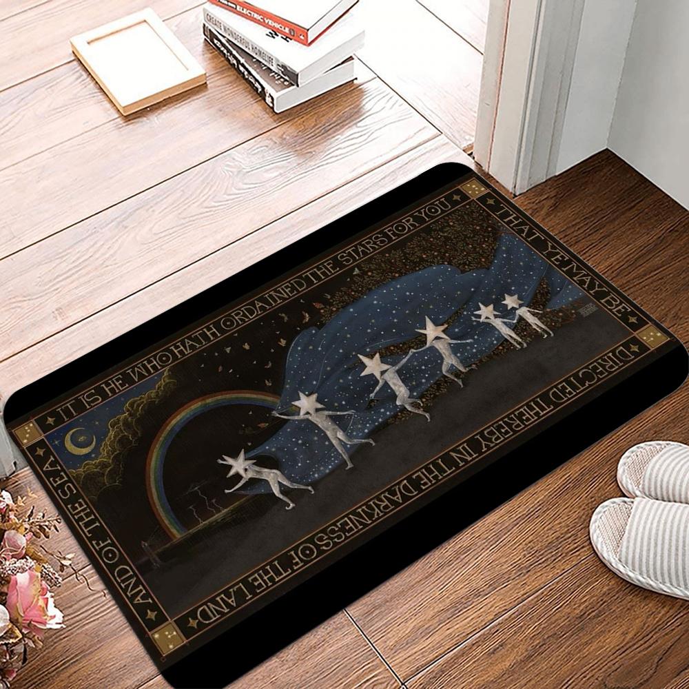 Six Tiger Door Mats The Tiger Circled Around The Moon Anti-slip Doormat Floor Mat Home Living Room Footpad Mats