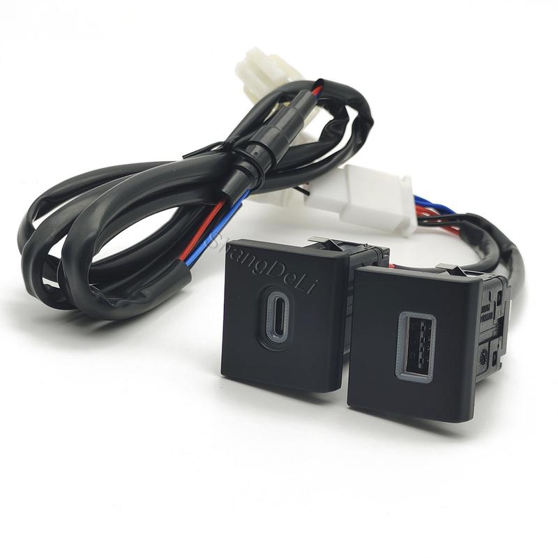 12В/24В Автомобильный двойной Type-C PD Порт QC3.0 USB Розетка Быстрая зарядка телефона Адаптер питания для VW Amarok 2011 - 2018 Аксессуары