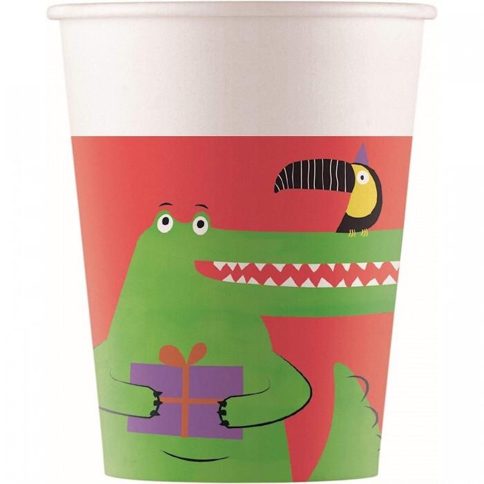 Paper Crocodile Party Cup (Pack of 8)