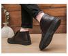 Men's Winter Cotton Shoes: Velvet-Lined, Thickened, Non-Slip, Durable, Warm Footwear for Middle-Aged & Elderly.