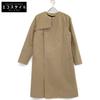 HYKE 151-170542 Beige Collarless Trench Coat with Liner Coat 3 beigeUsed
