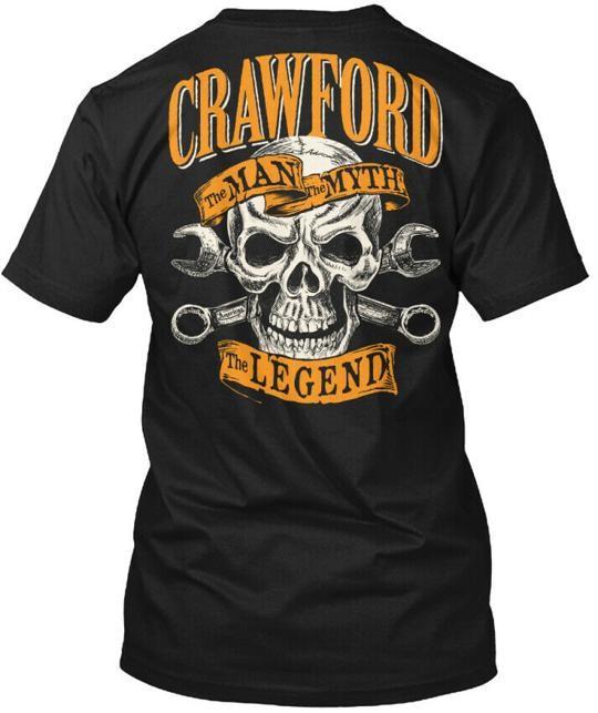 Crawford The Man Myth Legend T-Shirt Made in the USA Size S to 5XL