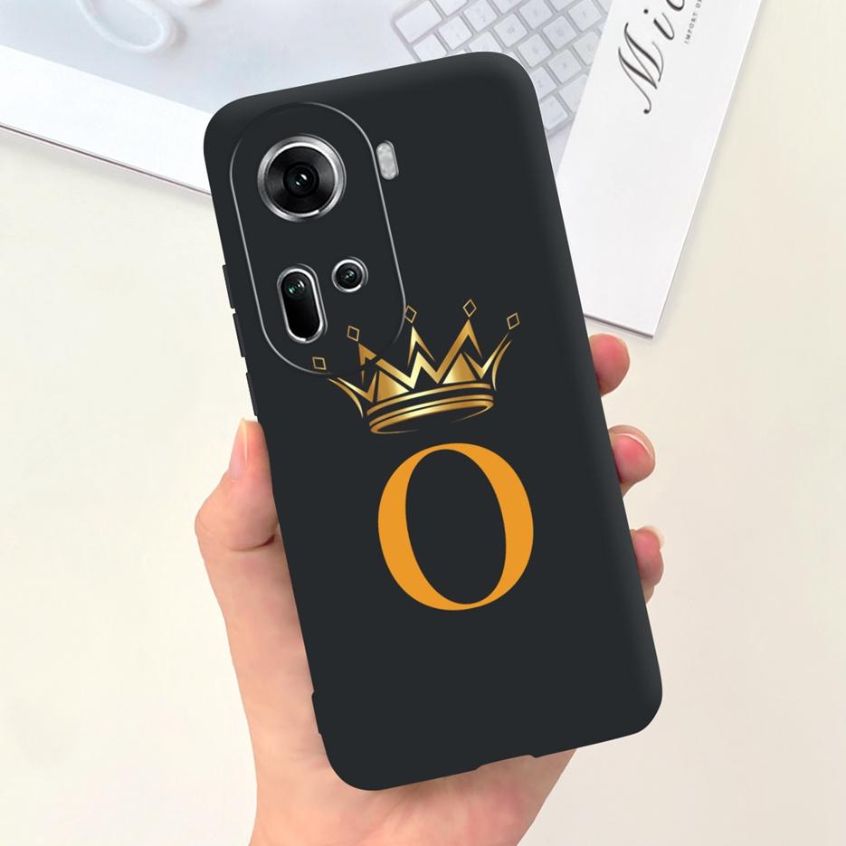 Чехол для Oppo Reno 11 5G Reno11 F Милая корона Буквы Чехол Мягкий силиконовый чехол для телефона Для Oppo Reno11 Pro Reno 11F Задняя крышка Сумки