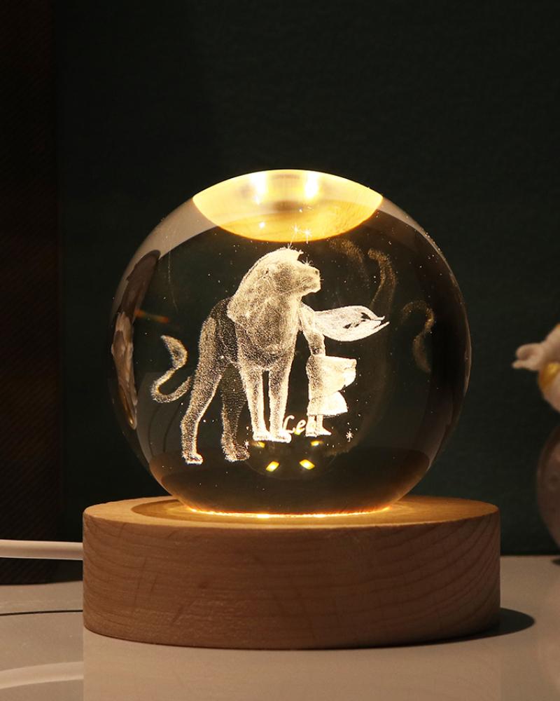 12 созвездий, маленькие ночные светильники, светящийся хрустальный шар, настольные декоративные светильники, украшения, маленькие ночные светильники на день Святого Валентина