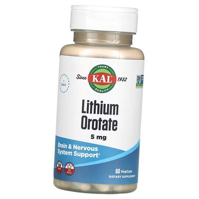Литий Оротат, Lithium Orotate 5, 60вегкапс (36424005)