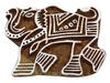 Decorative Elephant Pattern Hand Carved Wooden Printing Blocks Textile Stamp
