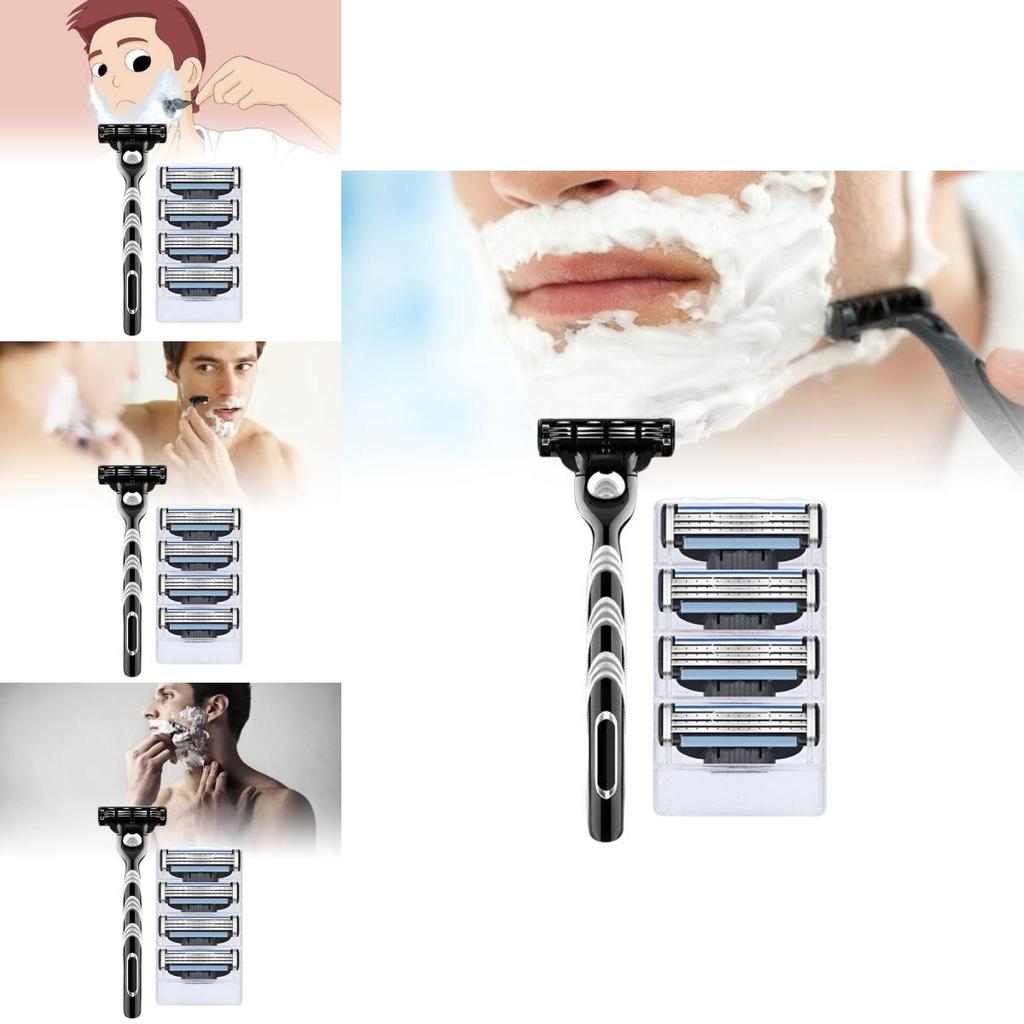 Премиальная немецкая бритва с тремя лезвиями для ручного бритья, обеспечивающая гладкое бритье для мужчин