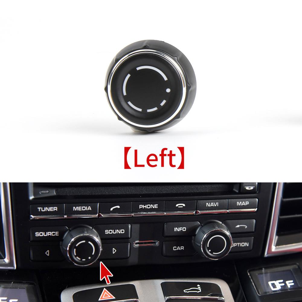 CD Multi-Media Control Switch Button For Porsche Cayenne 7P5 Panamera 970 Macan 95B95B9195 Audio Volume Radio Knob Cover