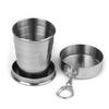 Складная складная чашка из нержавеющей стали для путешествий, кемпинга и пешего туризма