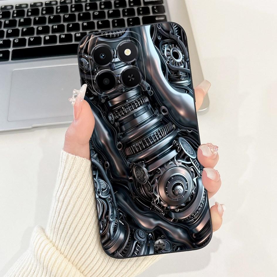 6.61" Чехол для Honor X6c 2025 Милый Панда Кролик Мягкий Жидкий Силикон Ударопрочный ТПУ Задняя Крышка Для HonroX6c Play 9C NIC-LX1 Para