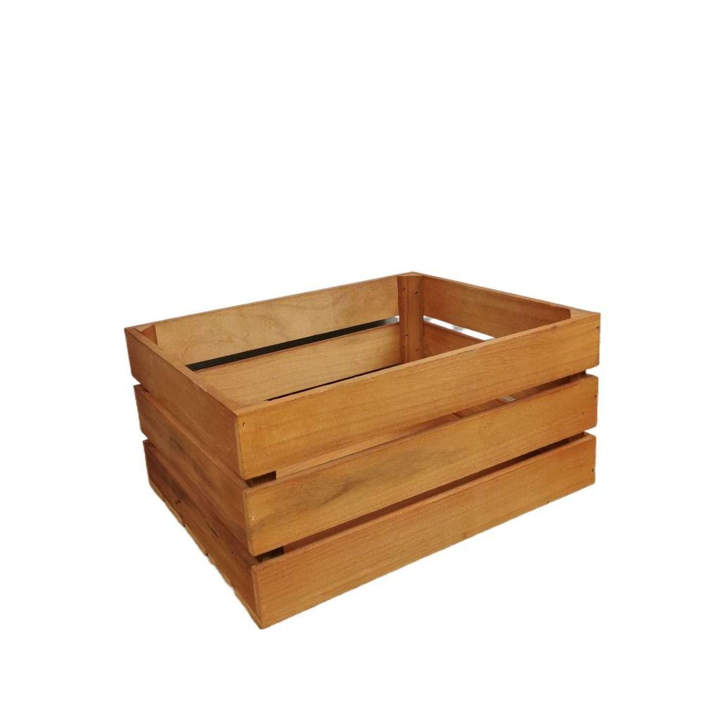 Wooden Storage Boxes Handcrafted Organizer Bin Farmhouse Style Wood Basket Vegetable