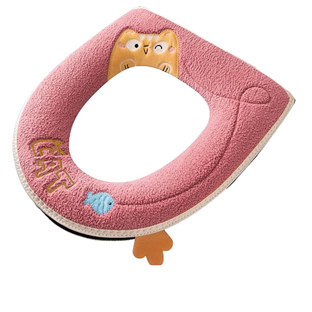 Подушка для сиденья унитаза, милый чехол для сиденья унитаза, сезонный универсальный унитаз, утолщенная водонепроницаемая прокладка для унитаза с застежкой-молнией