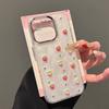 3D Strawberry Droplet Glitter Powder Phone Case for IPhone 17 Promax Anti Drop for Apple 16 Women's New 14 Soft