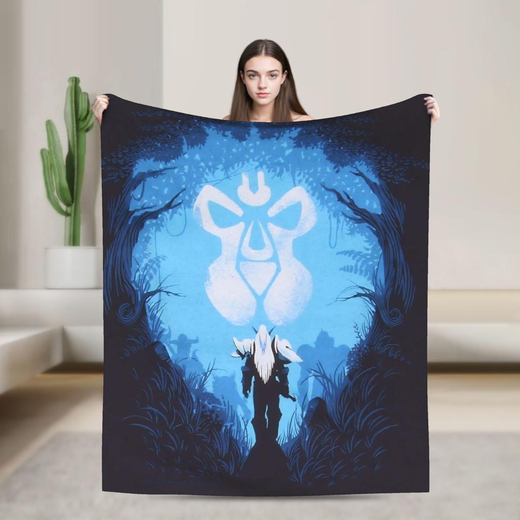 WOW World of Warcraft Flannel Blanket Winter  Soft Throw Blanket for Students Couch Chair Fluffy Bedspread Sofa Bed Cover