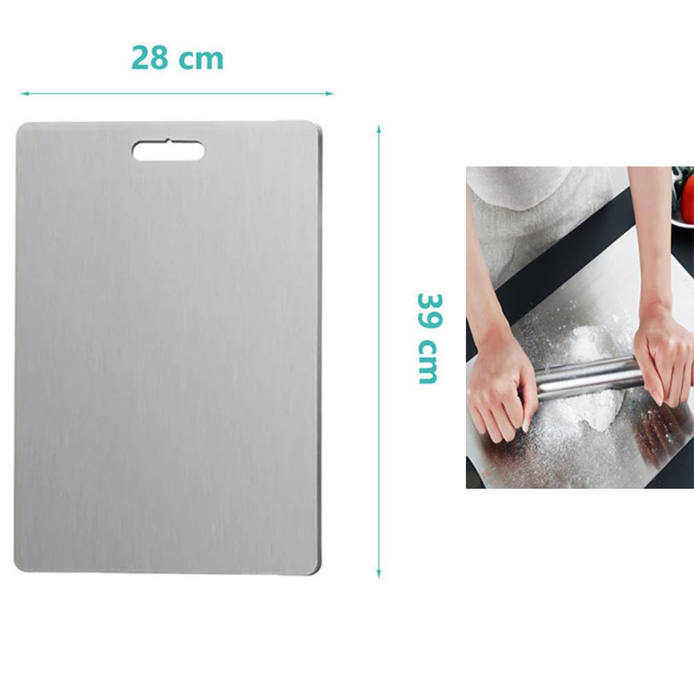 Cutting Board Stainless Steel Chopping Board Kitchen Kneading Dough Board Double Sided Chopping Board For Meat Kitchen Tools