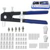 Breezliy 109-Piece Rivet Tool Set, Hand Riveter Set with Threaded Rivet Nuts, Rivets, Spanner Nut Plugs, and 5 Studs, Thread Insert Tool, M3/M4/M5/M6/
