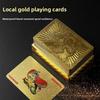 Золотая Фольга Покер ПВХ Игральные Карты Водонепроницаемые Устойчивые к Разрывам Утолщенные Крутые Золотые Карты для Покера Пластиковые Магические Карты Коллекционные