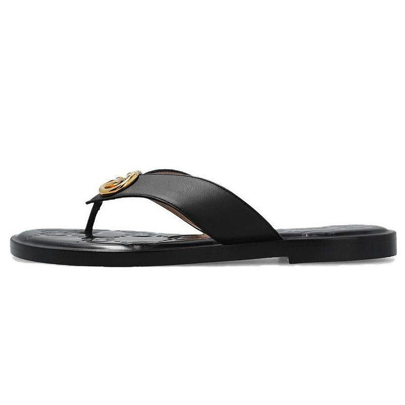 Gucci Шлепанцы с ремешками-цепочками Interlocking G 695207 A3N00 1000