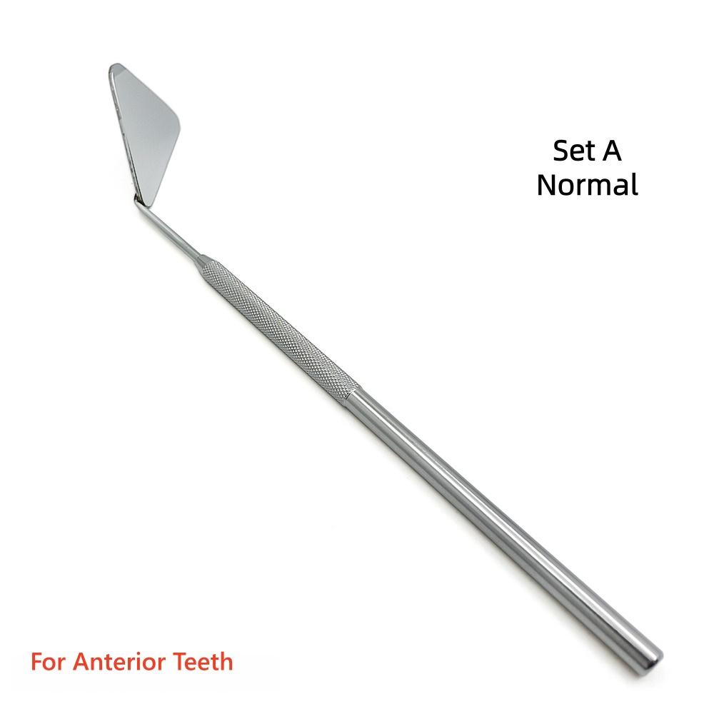 Зеркало для дентальной фотографии из нержавеющей стали, двустороннее, для передних и задних зубов, одонтология, ортодонтия, уход за полостью рта, автоклавируемое.