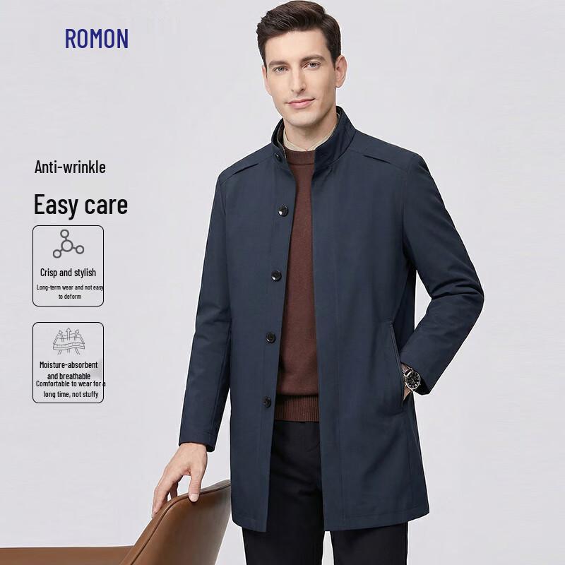 Мужской тренч средней длины Luomeng в стиле business casual