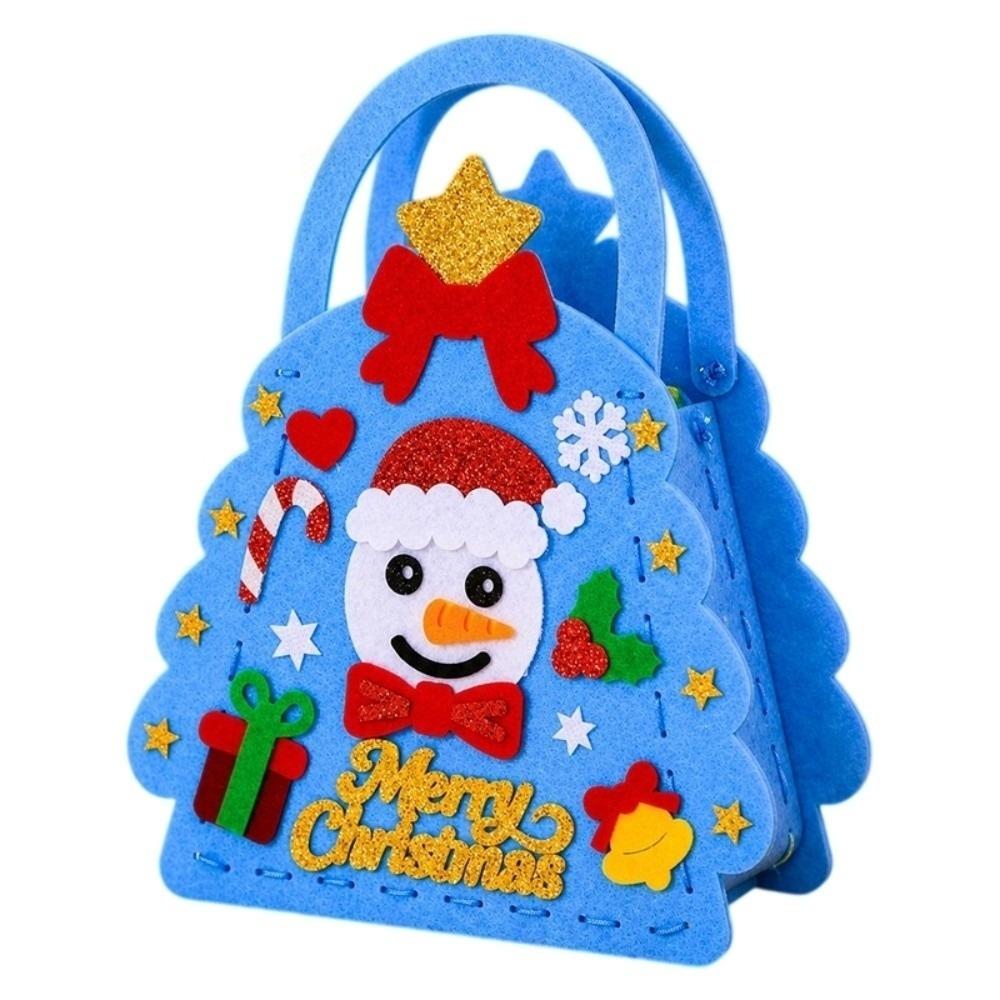 Santa Claus DIY Christmas Bag Non-woven Fabric Handmade Handbag Xmas Candy Bag Christmas Gift