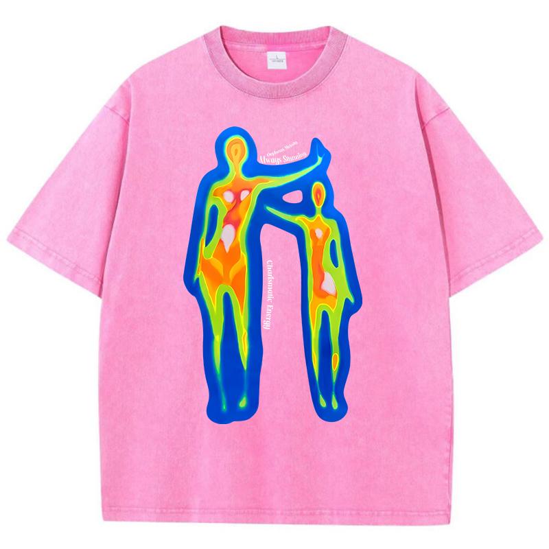 Coolane Body Heat Map Design Мужская футболка уличная рубашка с коротким рукавом спортивная мягкая одежда стираные ретро мужские футболки