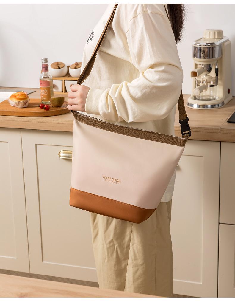 Изолированная сумка-кроссбоди, сумка для ланча с плечевым ремнем для путешествий и пикников