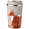 Kubek Termiczny Premium Z Nadrukiem Keep Calm Pij Kawkę Lis 350 Ml Kt_085
