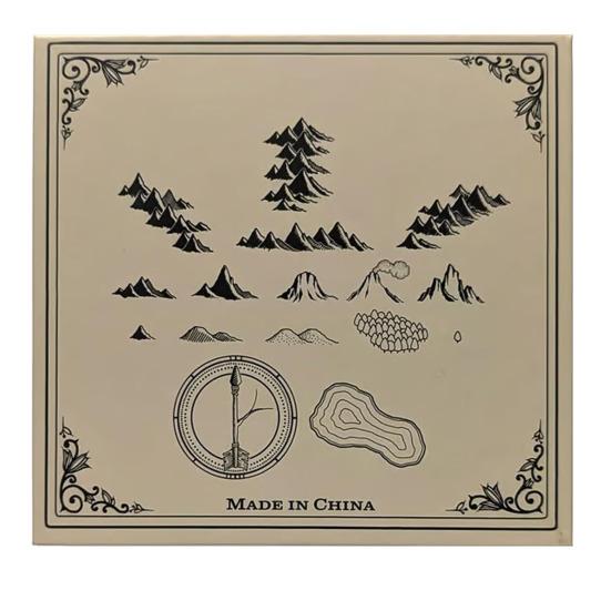 1 набор штампов ручной работы с 16 деревянными резиновыми штампами для самостоятельного изготовления декоративных штампов в виде гор, рек, лесов, зданий