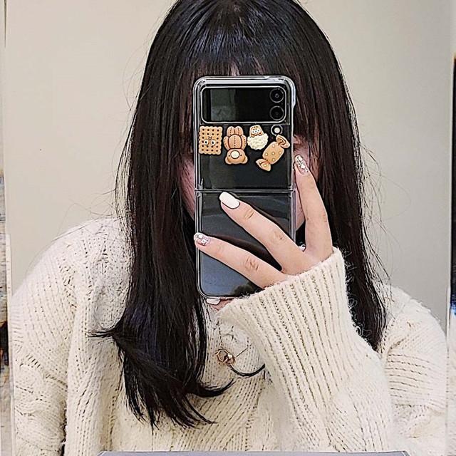 Корейский чехол с медведем для Samsung Zflip 3 5g, милый чехол-держатель для телефона с мультяшным рисунком для Galaxy Z Flip 3 Zflip 4 Kawaii, ультратонкий чехол Zflip