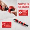 3PCS Steel Weight Bar Set Threaded Ends Black and Red Dumbbell Dumbbell Handle Set  Home Gym