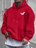 Minimalist Bird Graphic Printing Autumn and Winter Pure Cotton Men's and Women's Hoodies Outdoor Street Sports Training Brand