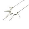 Les Trésors De Lily [P4889] - Silver 'Triangles' Steel Necklace