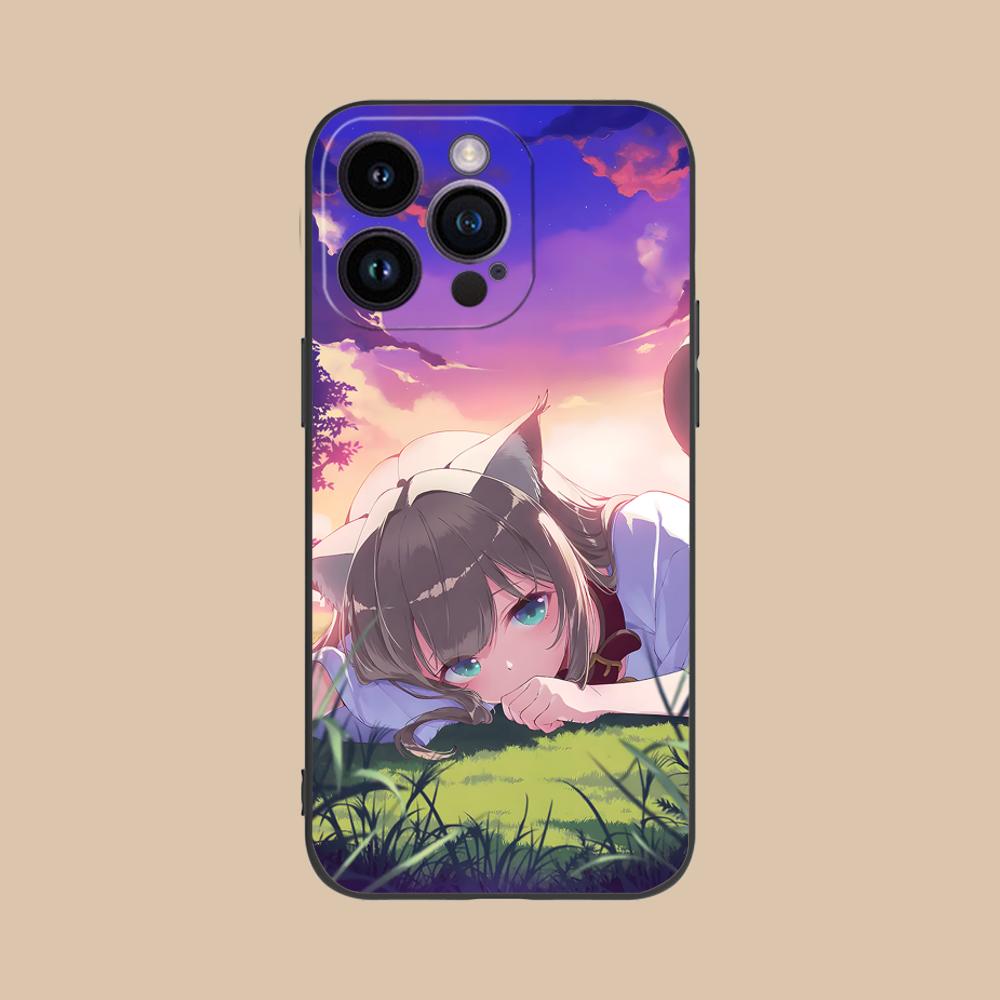 Anime Kinako Hara Mobile Phone Case for iPhone 17 16 15 14 13 12 11 X XR XS 8 7 Air Pro Max Plus Mini Colorful Cover Pretty