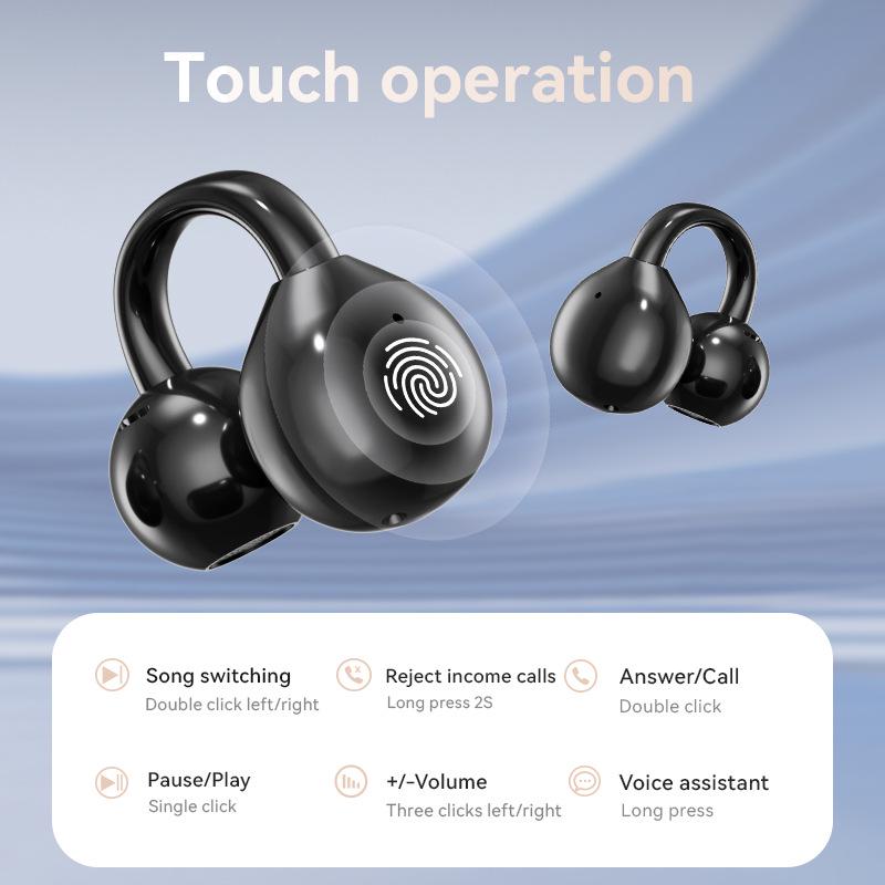 Беспроводные наушники M100 с клипсой, сенсорным управлением ухом, Bluetooth - Высококачественные, Хит продаж, Умный цветной экран