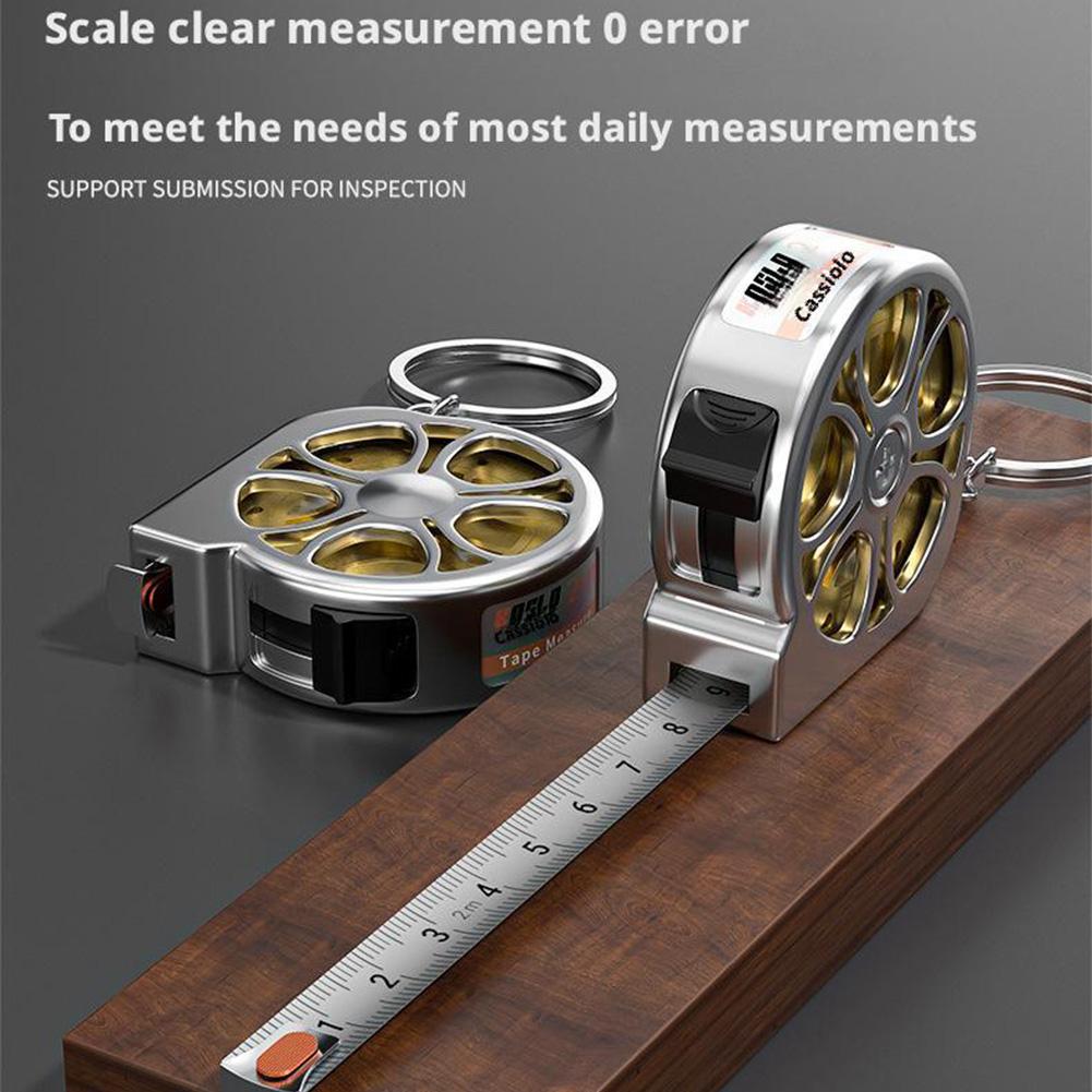 Мини рулетка 2 м выдвижная легко читаемая брелок измерительная лента, дюймовая/метрическая шкала карманная рулетка для инженера
