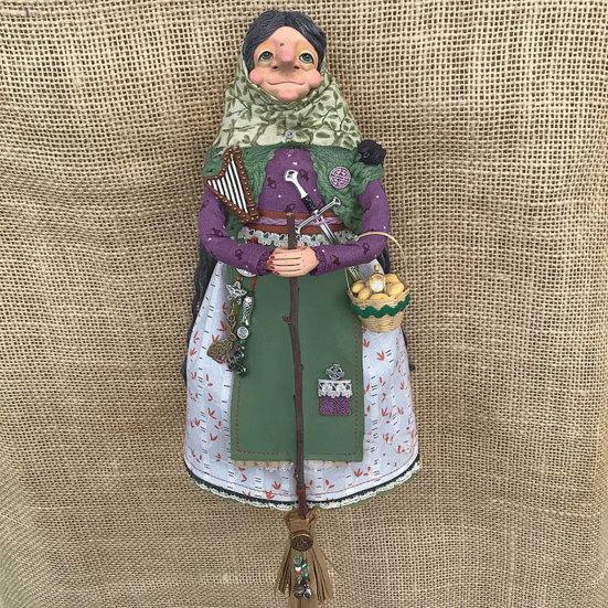 Handmade Resin Kitchen Witch Luck Charm Witch Figurine Hanging Decoration Cartoon Cooking